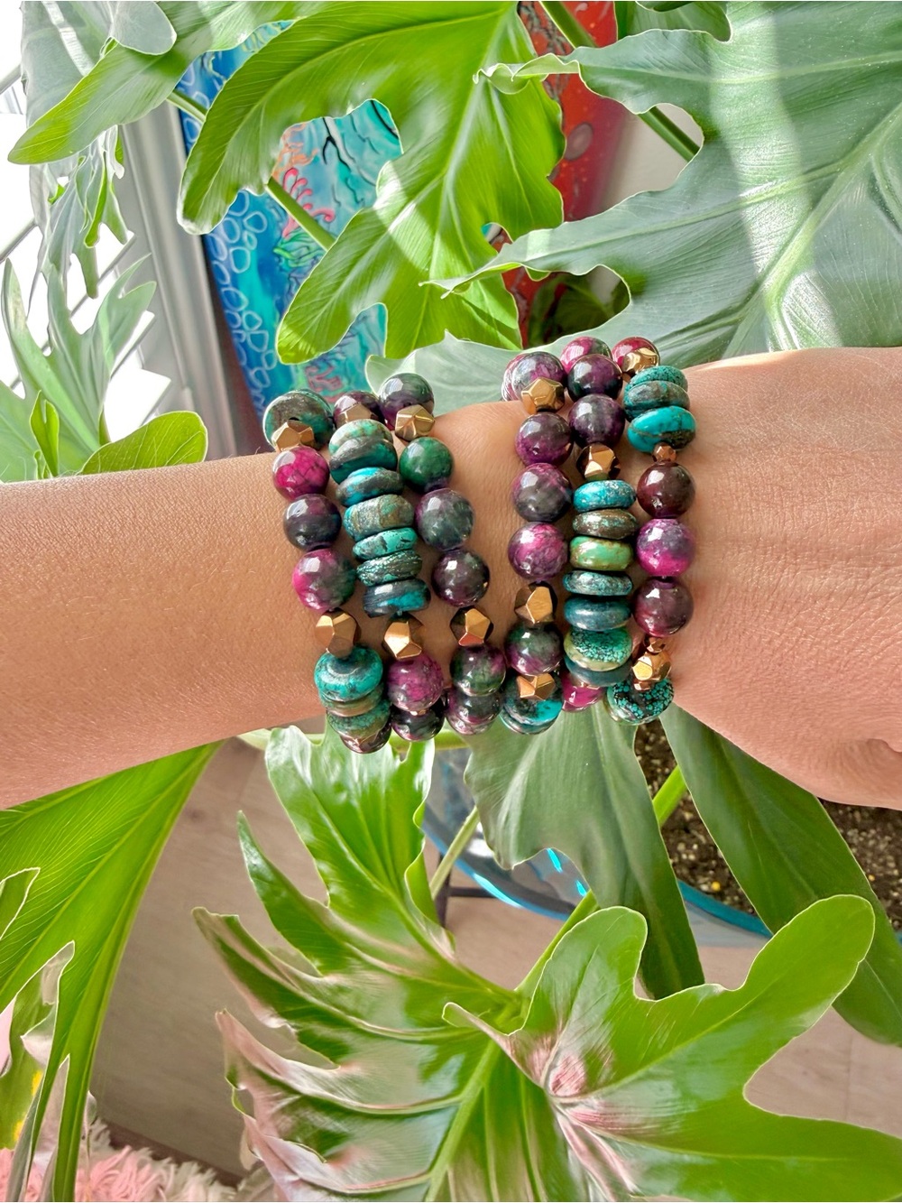 Jasper & Hematite bracelet (one)